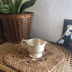 Engraved Scrollwork Floral Silver-plated Creamer Pitcher By Benedict Mfg Co